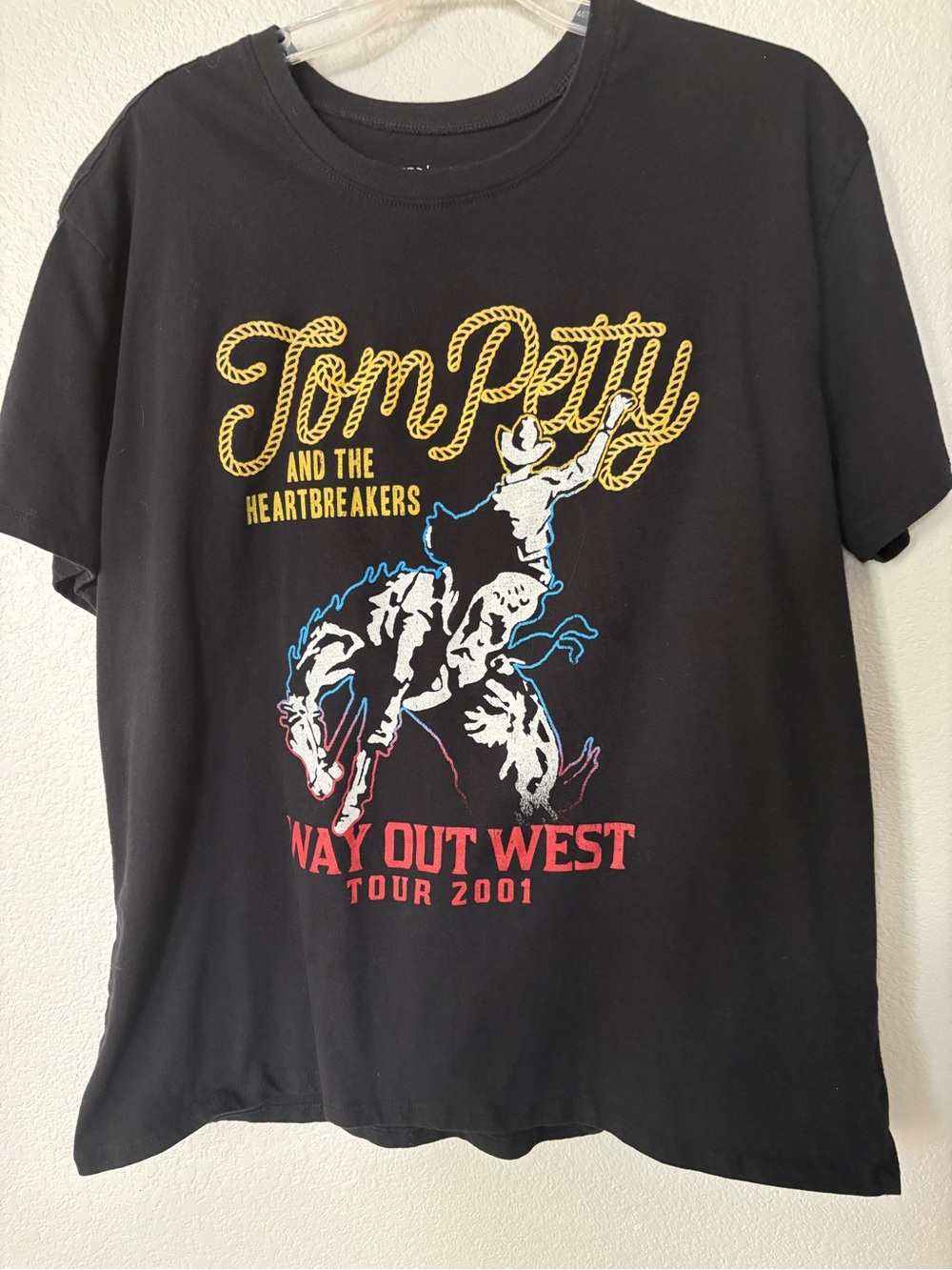Tom Petty Woman’s Black 'Way Out West' Graphic Tee sz XL